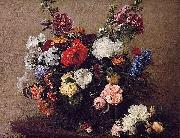 Latour Bouquet of Diverse Flowers Henri Fantin-Latour